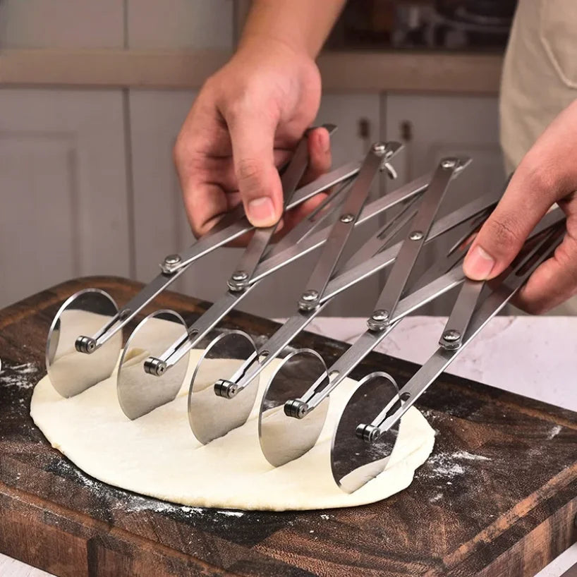 3/5/7 Wheel Dough Divider Cutter | Stainless Steel Pastry Roller