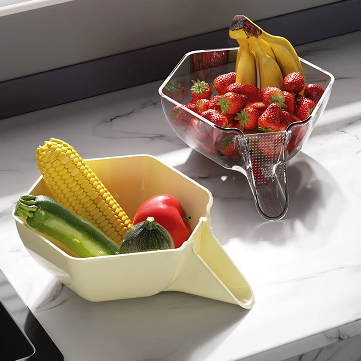 Drainage Basket Funnel Bowl Kitchen Sink Food Catcher Drainer for Kitchen Sink Food Wash Peaceful Pleasures Health and Wellness