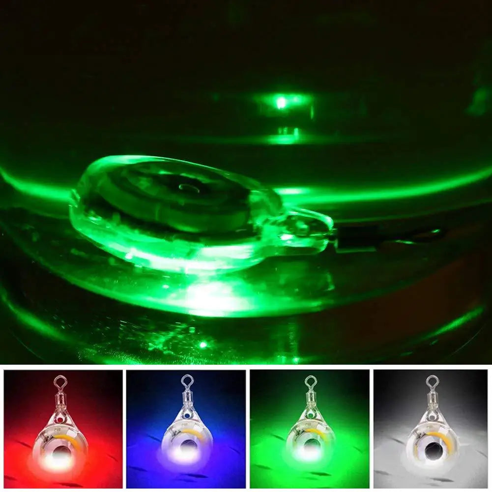10Pcs Fishing Lure Light Mini Eye Shape Underwater Night Light Lure Battery Powered LED Illuminated Lure for Attracting Fish Peaceful Pleasures Health and Wellness
