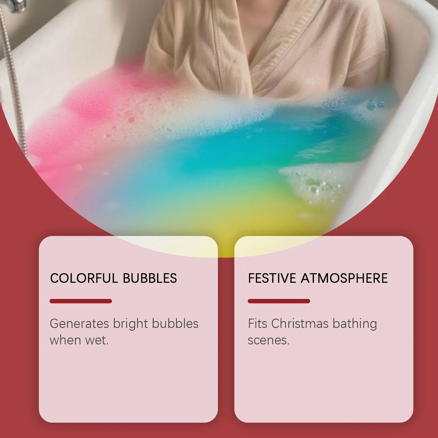 OceAura Christmas Bath Bomb Gift Set – 6pc Fizzy & Moisturizing