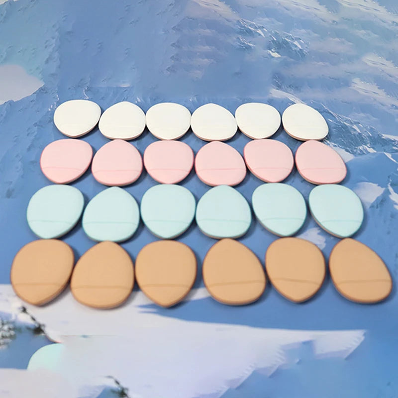 7-10PCS Mini Water Drop Finger Puff Soft Thumb Concealer Makeup Sponge Dry Wet Dual Use Cosmetic Air Cushion Puff Peaceful Pleasures Health and Wellness