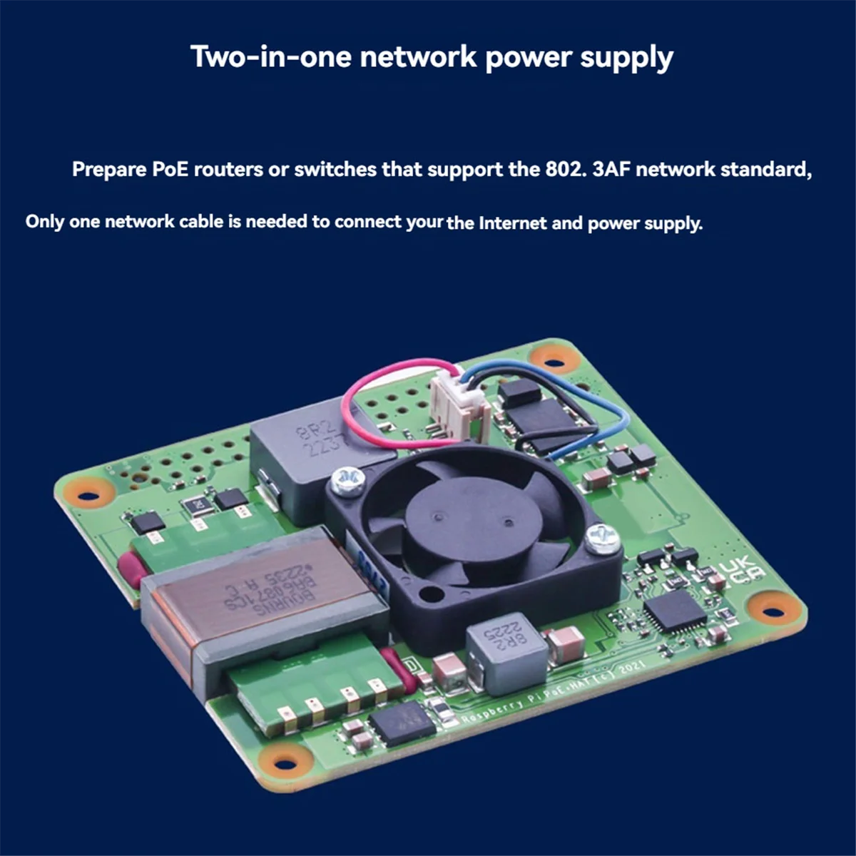 Raspberry Pi 4 & 3 B+ PoE+ HAT – 802.3af/at Power over Ethernet Peaceful Pleasures Health and Wellness
