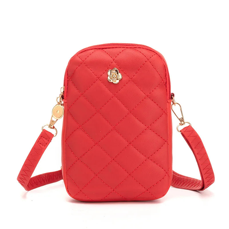 Women's Mini PU Leather Crossbody Bag – Casual Shoulder Purse