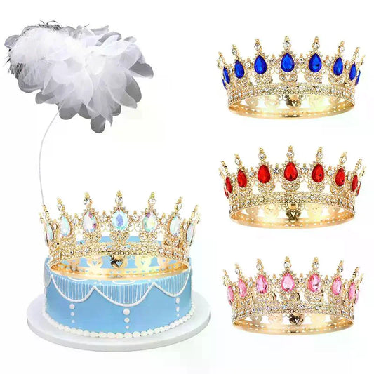 Crystal Crown Tiara Cake Topper – Princess Party & Wedding Cake Topper Peaceful Pleasures Health and Wellness