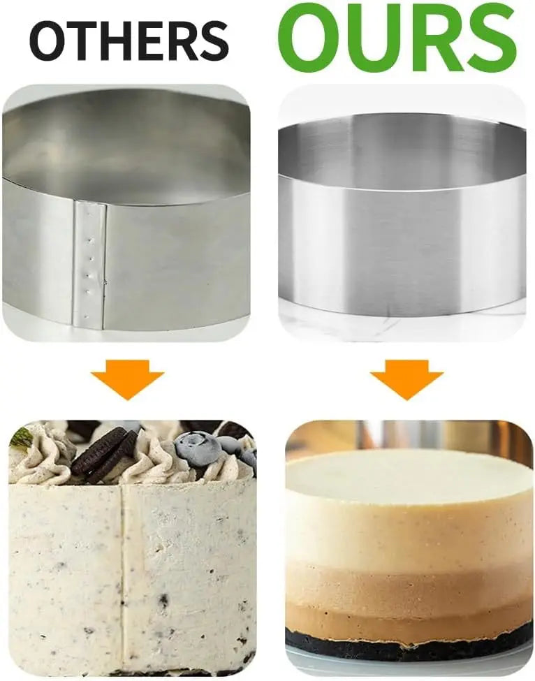 Kitchen Food Ring, Seamless Stainless Steel Cake Cutter For Baking, (Diameter6/7/8/9cm) Peaceful Pleasures Health and Wellness