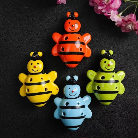 Six-hole Ocarina Animal Cartoon Cute Bee Shape Multiple Colors Peaceful Pleasures Health and Wellness