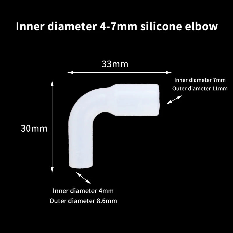 Fish Tank Garden Irrigation Silicone Elbow Soft Hard Pipe Connector Variable Diameter Elastic Right Angle Rubber Coupling Peaceful Pleasures Health and Wellness A1