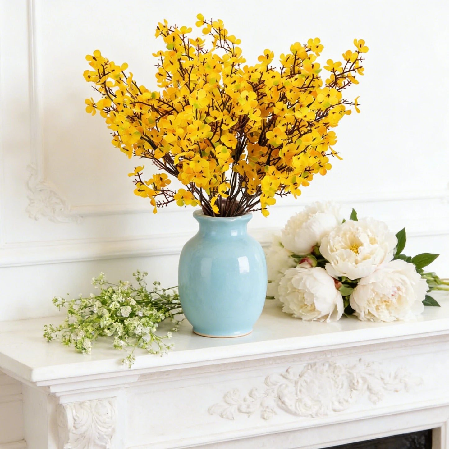 Artificial Silk Plum Blossom Bouquet | Wedding & Home Décor