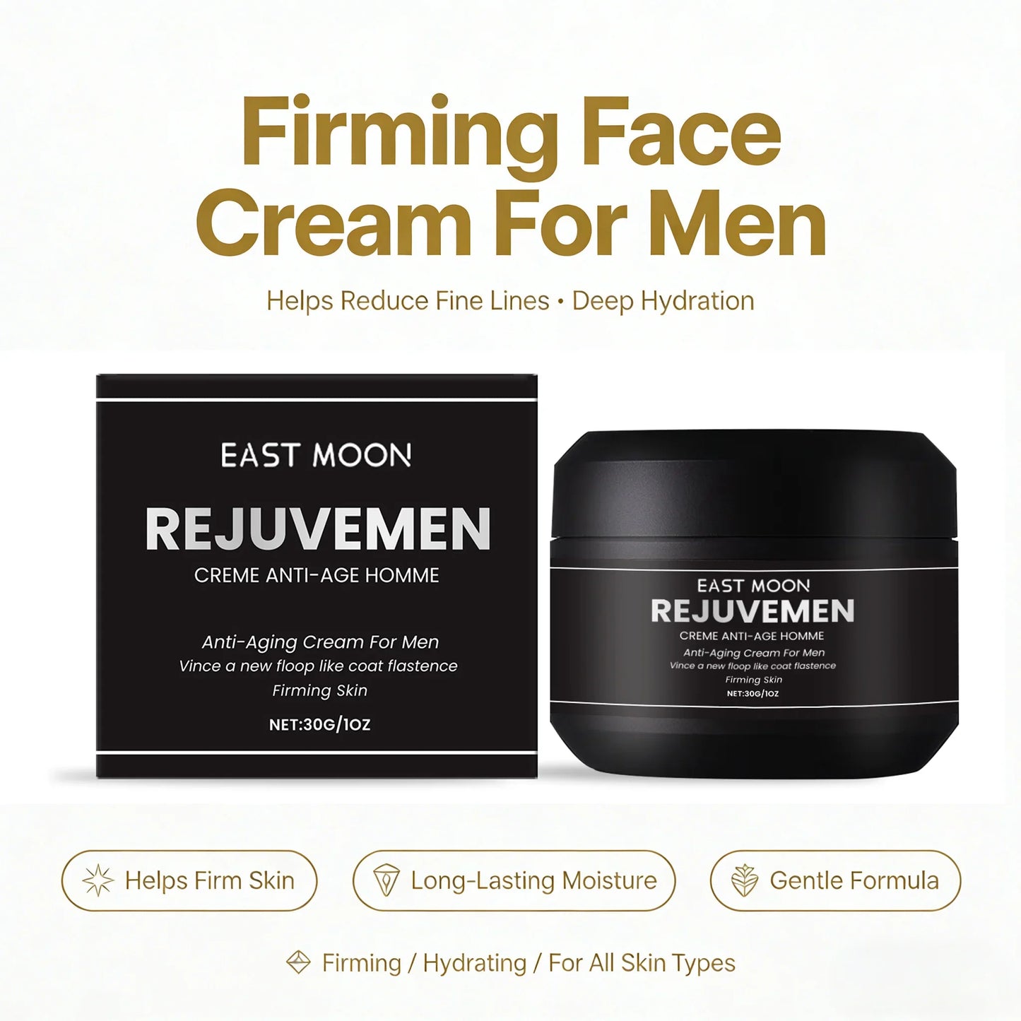 East Moon Men's Firming Face Cream – Anti-Wrinkle & Hydrating