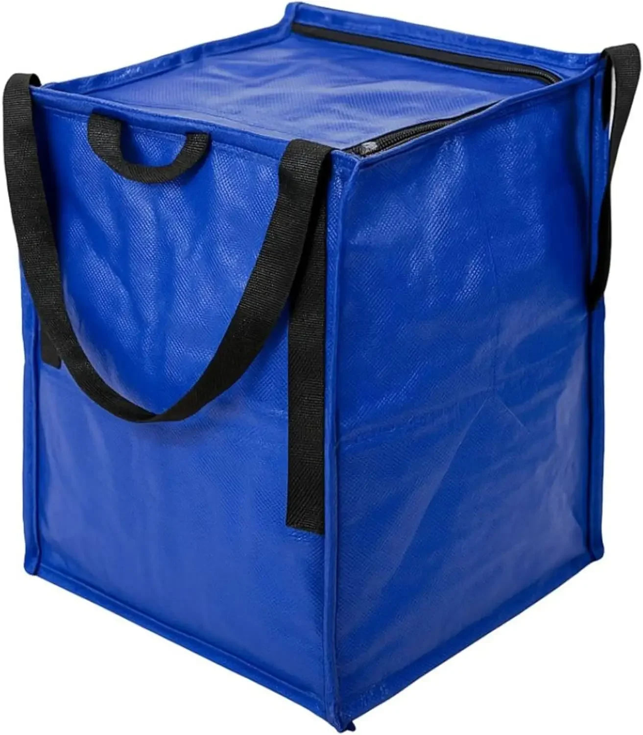 Heavy Duty Zipper Tote Bag, 22-Gallon Reusable Storage Bag, Holds 500 lbs, Self-Standing Blue Peaceful Pleasures Health and Wellness United States