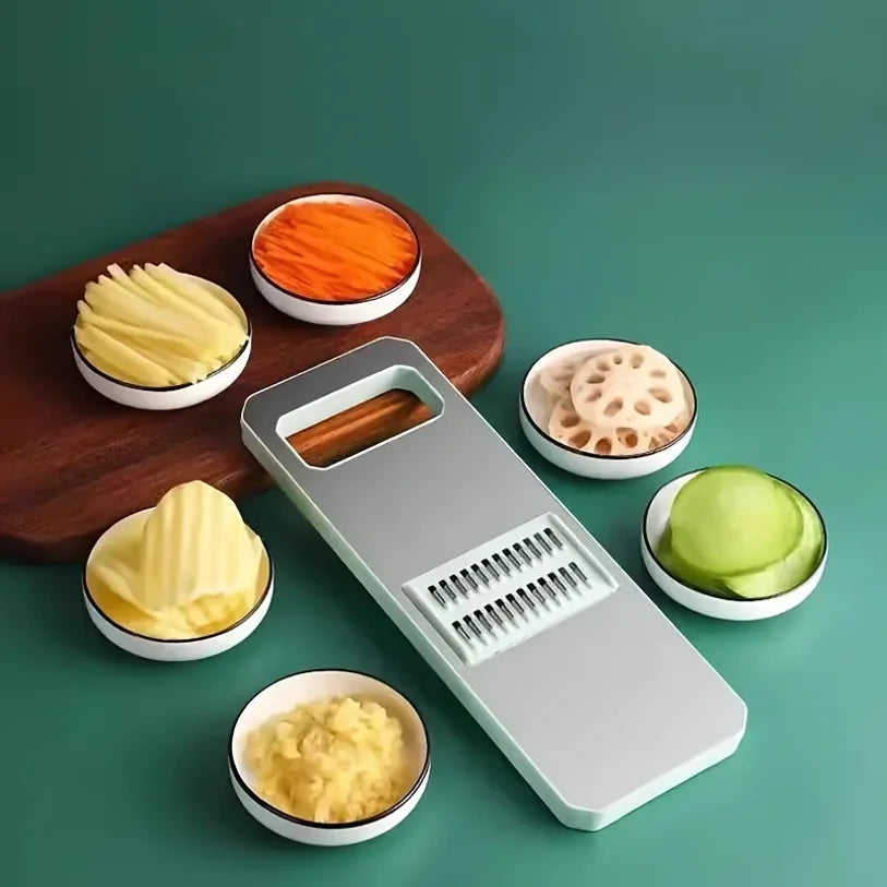 7-Piece Vegetable Slicer & Grater Set – Interchangeable Blades