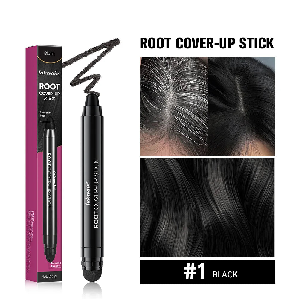 Hair Line Stick Pen Waterproof Hair Dye Pen & Brush Instantly Cover Grey White Hair Natural Hair Filling Hairline Shadow Makeup Peaceful Pleasures Health and Wellness 1BLACK