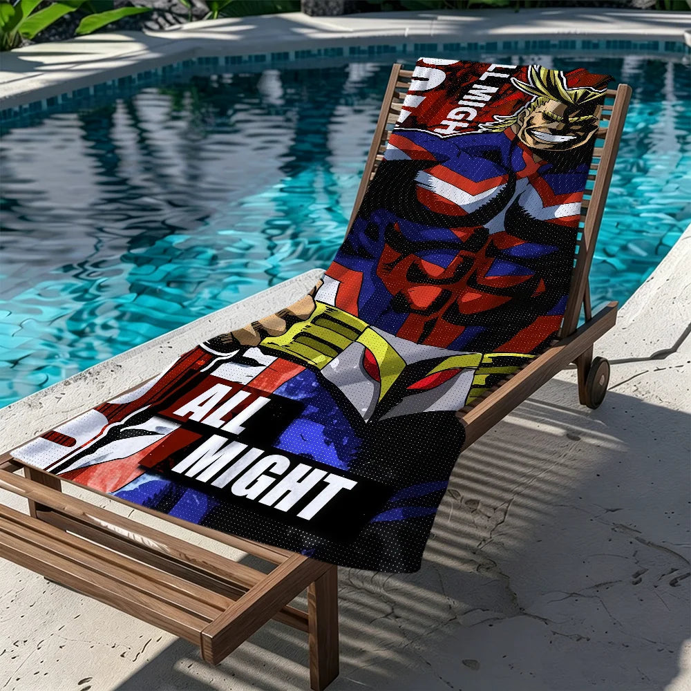 All Might Anime Quick-Dry Beach Towel | Gym, Travel & Pool Quick-Dry Beach Towel Peaceful Pleasures Health and Wellness