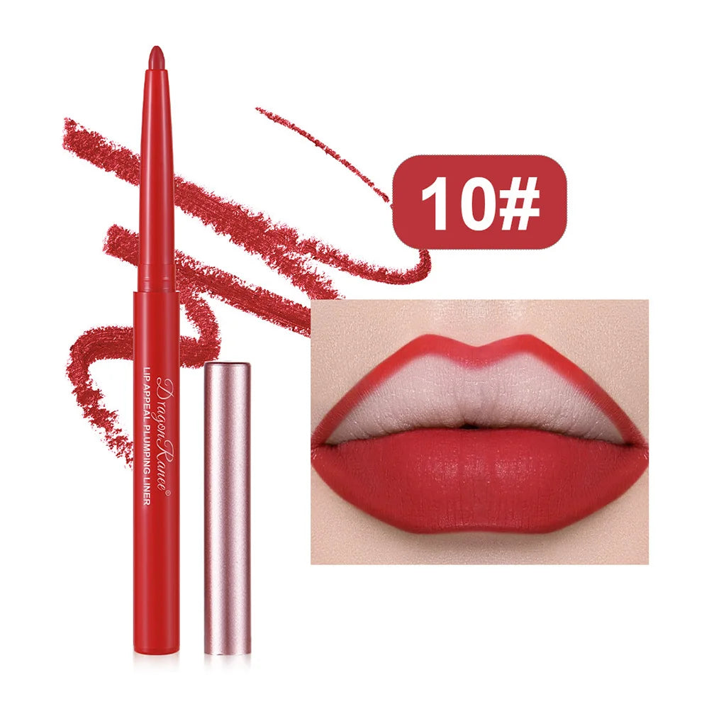 Dragon Ranee Matte Lip Liner Pencil – Waterproof, 12 Colors