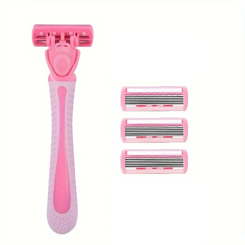 6-Blade Manual Razor Set – Face & Body Shaving Men & Women
