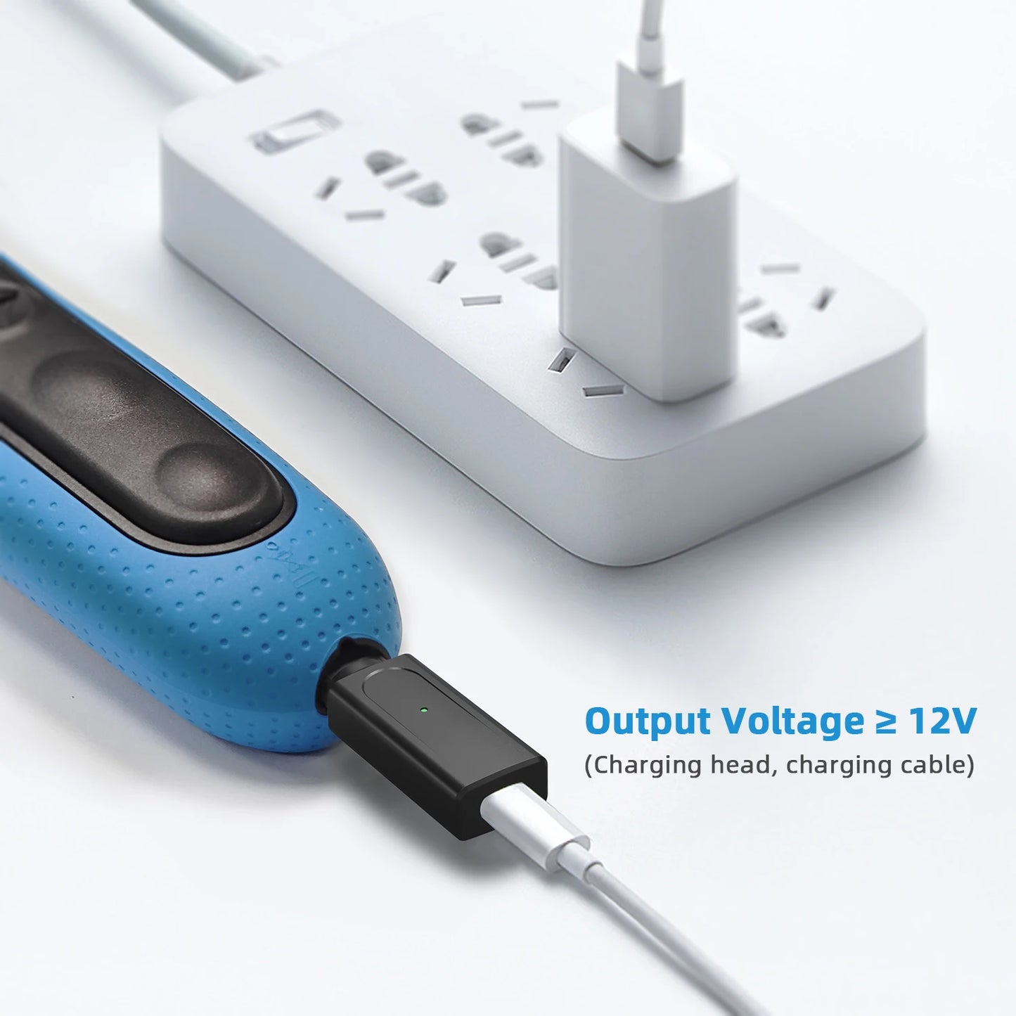 12V USB-C Shaver Adapter for Braun Series 3 5 7 9 with LED