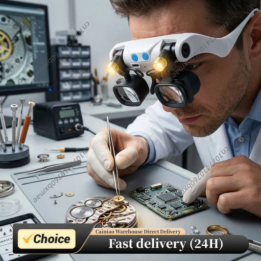 Jewelers Magnifying Glass 2X 4X 6X 10X 13X Lenses Multi-Magnification Tool Professional Magnification Glasses For Watch Repair Peaceful Pleasures Health and Wellness