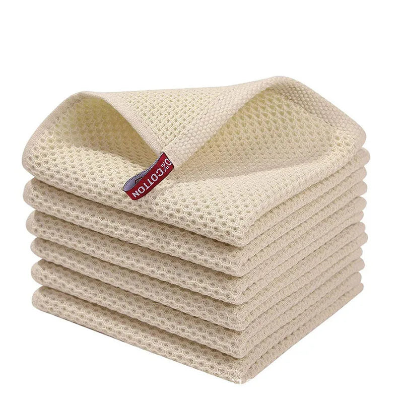 Honeycomb Cotton Dish Towels & Face Wash Cloths – 2-Pack