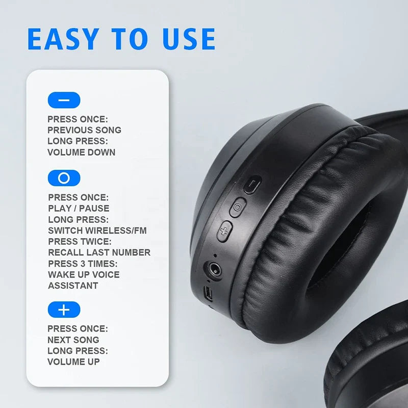 DIXSG M5 Bluetooth 5.3 Over-Ear Headphones – HIFI & Noise Reduction