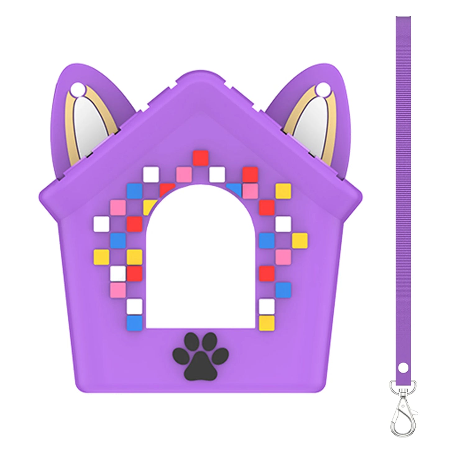 Silicone Carrying Case with Lanyard Protective Cover Shockproof & Anti Drop for Doghouse Electronic Pets Accessories Peaceful Pleasures Health and Wellness Purple