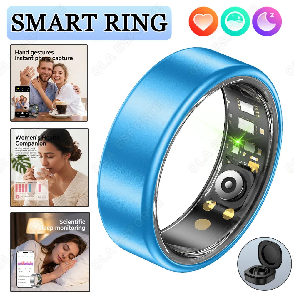 Smart Ring – Heart Rate, SpO₂ & Sleep Tracker | IP68 Waterproof