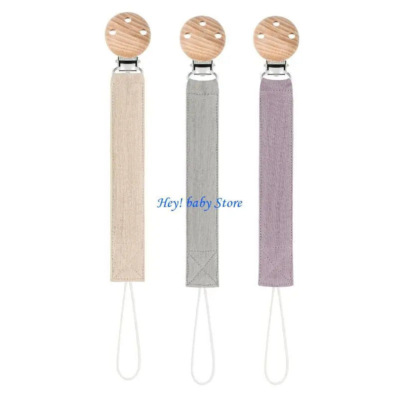 Baby Pacifier Dummy Chain Clips | 3-Pack Cotton Holder Set