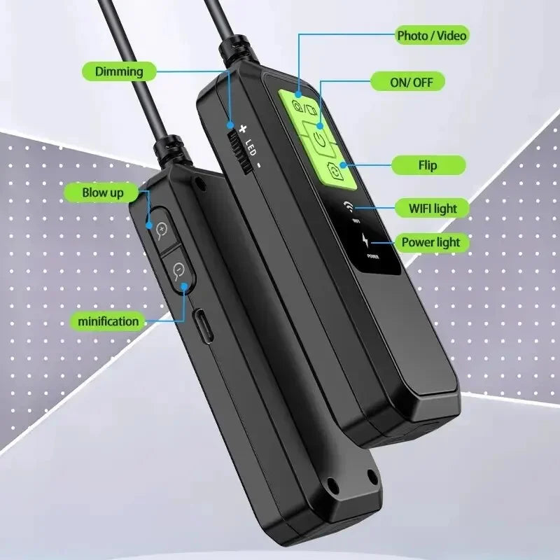Wireless Endoscope 1080P Single & Dual Lens WiFi Borescope Inspection Camera Waterproof Snake Pipe Camera For Android IOS Peaceful Pleasures Health and Wellness