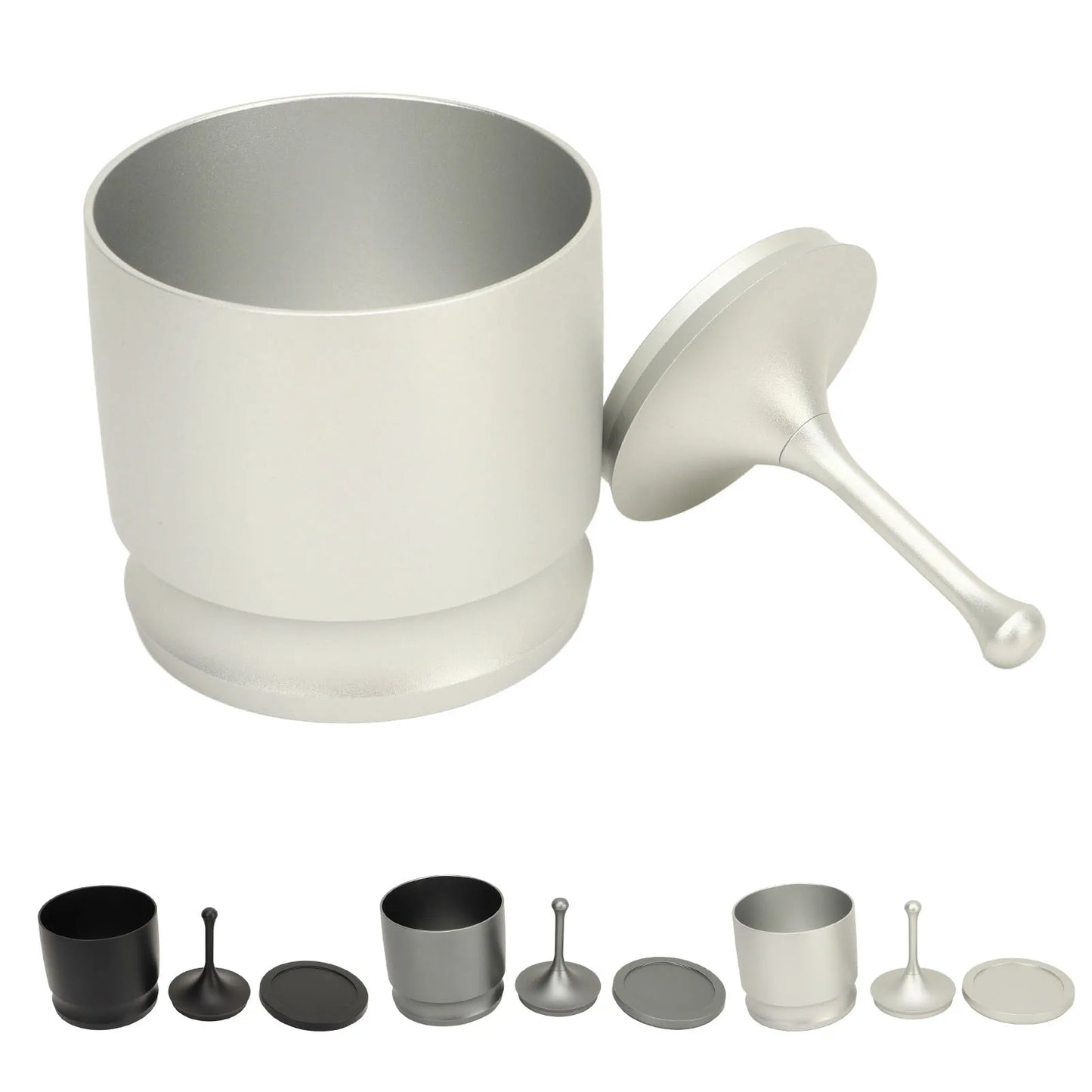 Coffee Supplies Coffee Dosing Cup Dosing Rings Press Aluminum Alloy Anti Flying Coffee Powder Picker Coffee Making Supplies 58mm Peaceful Pleasures Health and Wellness