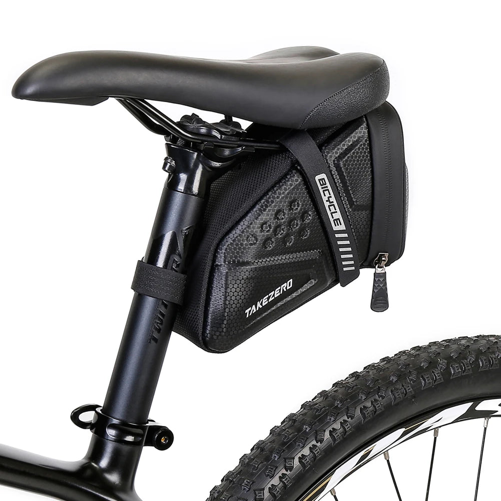 1L Reflective Bike Saddle Bag – EVA Hardshell Seat Pouch