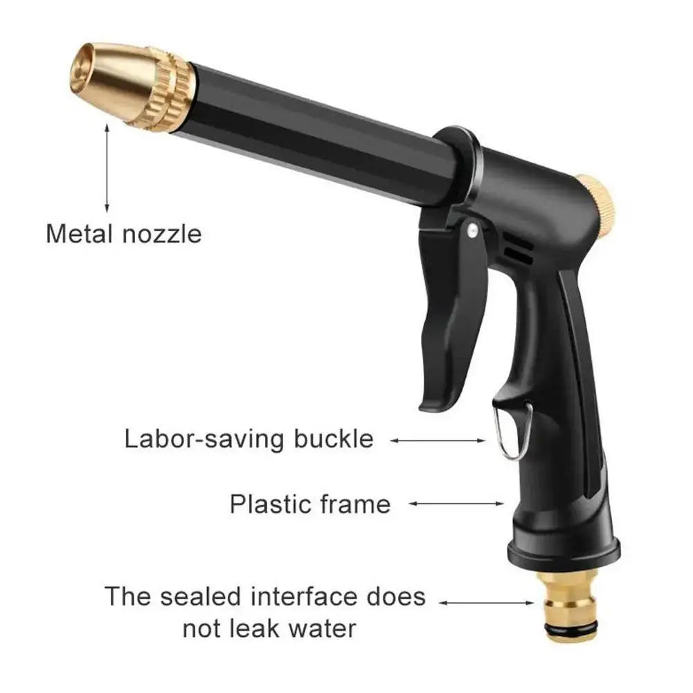 High-Pressure Garden Hose Spray Nozzle | Multi-Pattern Water Blaster