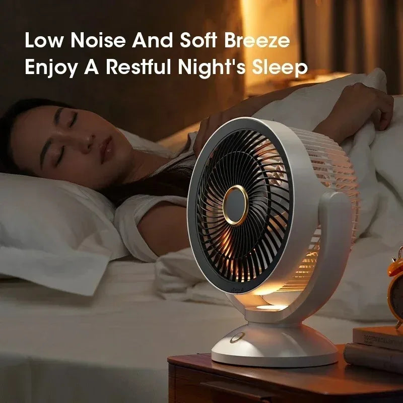 Cordless Portable 4000mAh Wireless Fan Quiet Cooling Air Circulator for Desktop Wall Mount Ventilator Cooler Peaceful Pleasures Health and Wellness