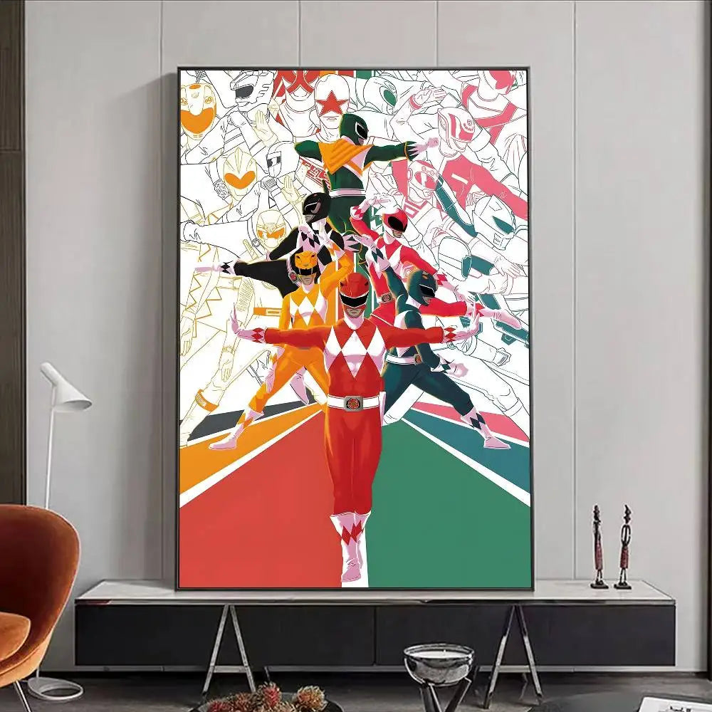 TV M-Mighty Morphin Power Rangers Poster HD art poster for home living room bar office decoration sticky, waterproof Peaceful Pleasures Health and Wellness z13 50X70cmNoframe