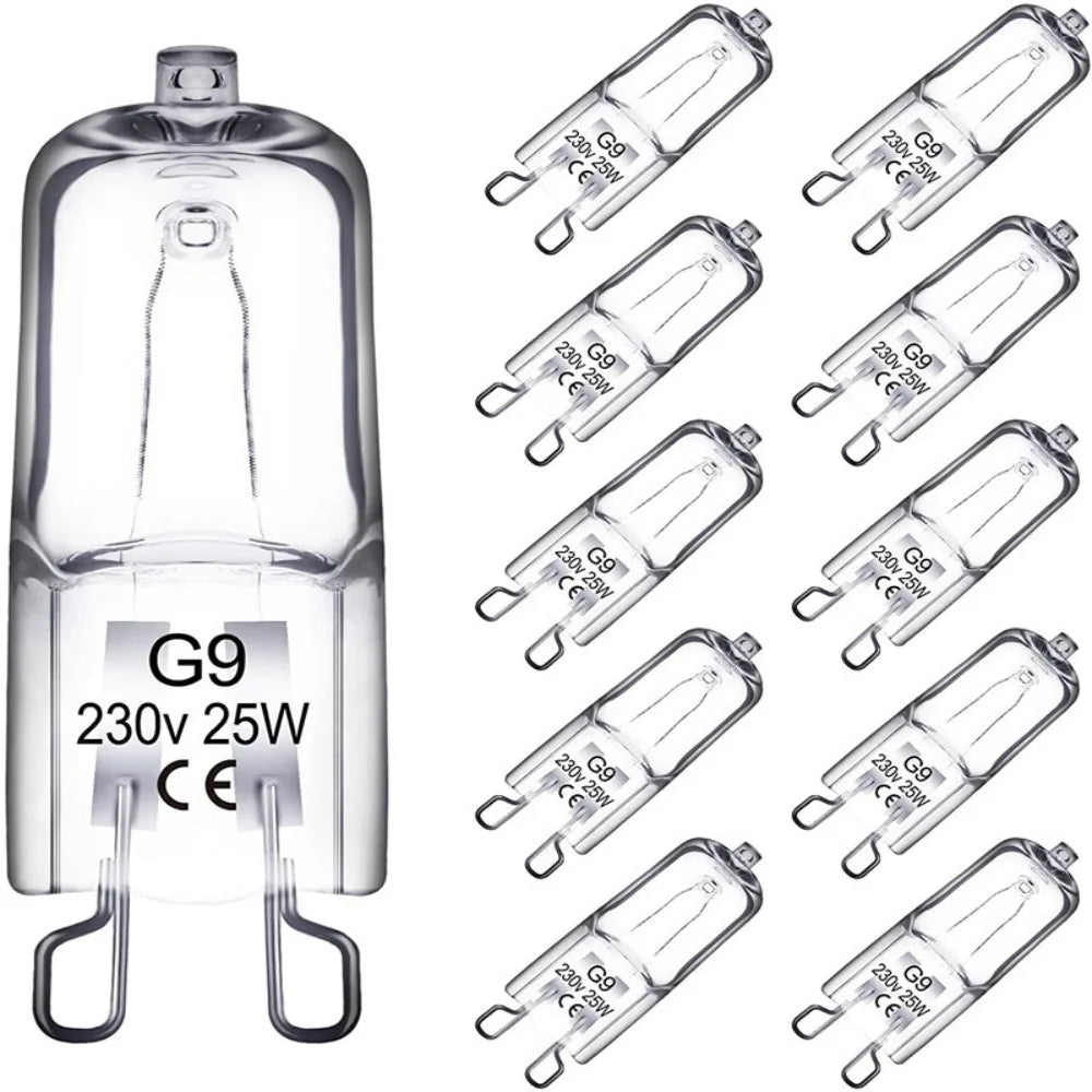 10pcs G9 Halogen Light Bulbs Quality Energy Saving 220V Filament Lamp High Temperature Resistant 25W/40W/60W Warm White Ovens Peaceful Pleasures Health and Wellness