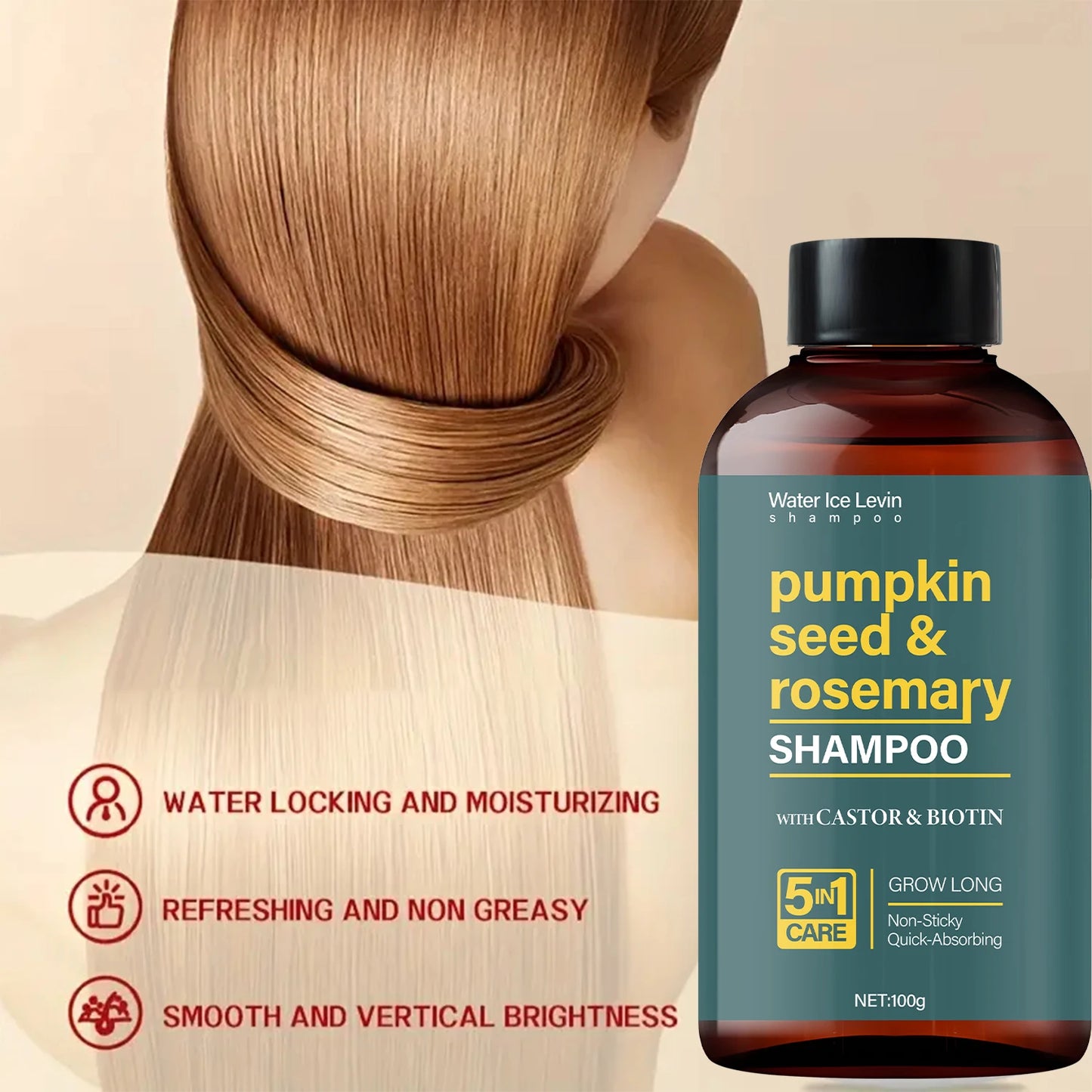Pumpkin Seed & Rosemary Shampoo | Castor Oil & Biotin Hair Growth