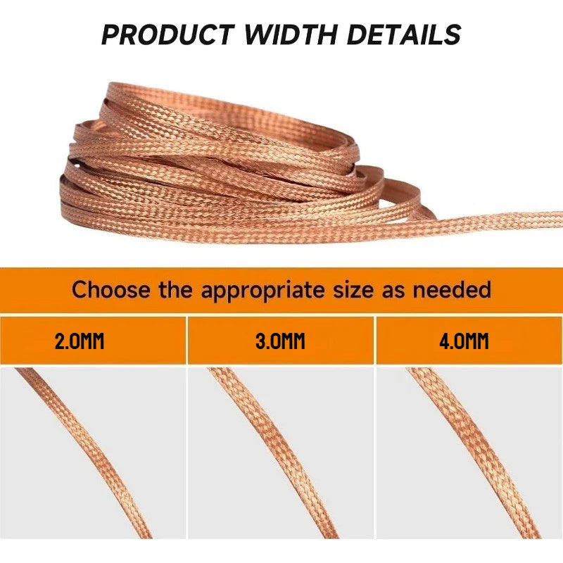 Copper Desoldering Wick Braid – Flux Solder Remover Mesh Tape