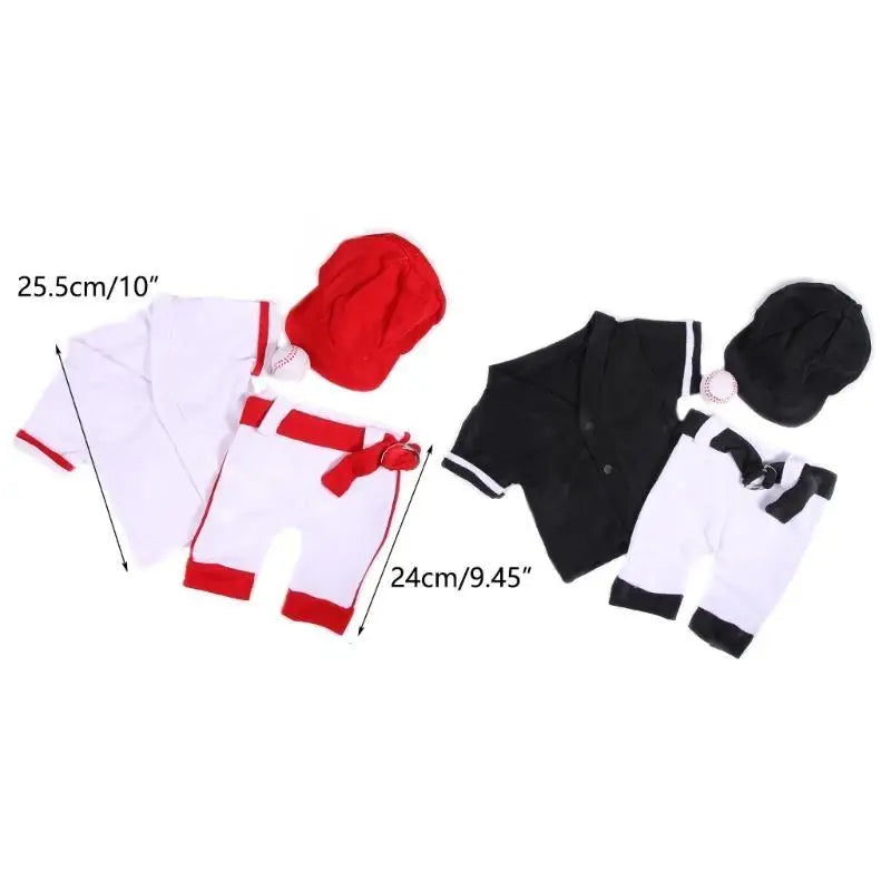 Newborn Baseball Uniform Photography Prop Set – Hat, Shirt & Pants