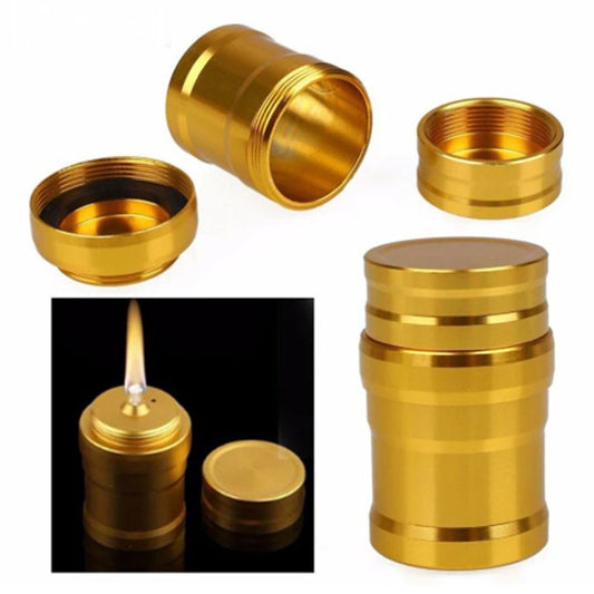 1Pc Liquid Alcohol Lamp Metal Mini Portable Durable Lab Equipment Outdoor Survival Camping Hiking Heating Stoves Peaceful Pleasures Health and Wellness
