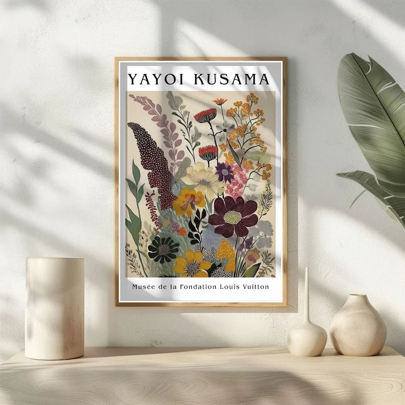 Yayoi Kusama Abstract Garden Canvas Wall Art Print | Decor