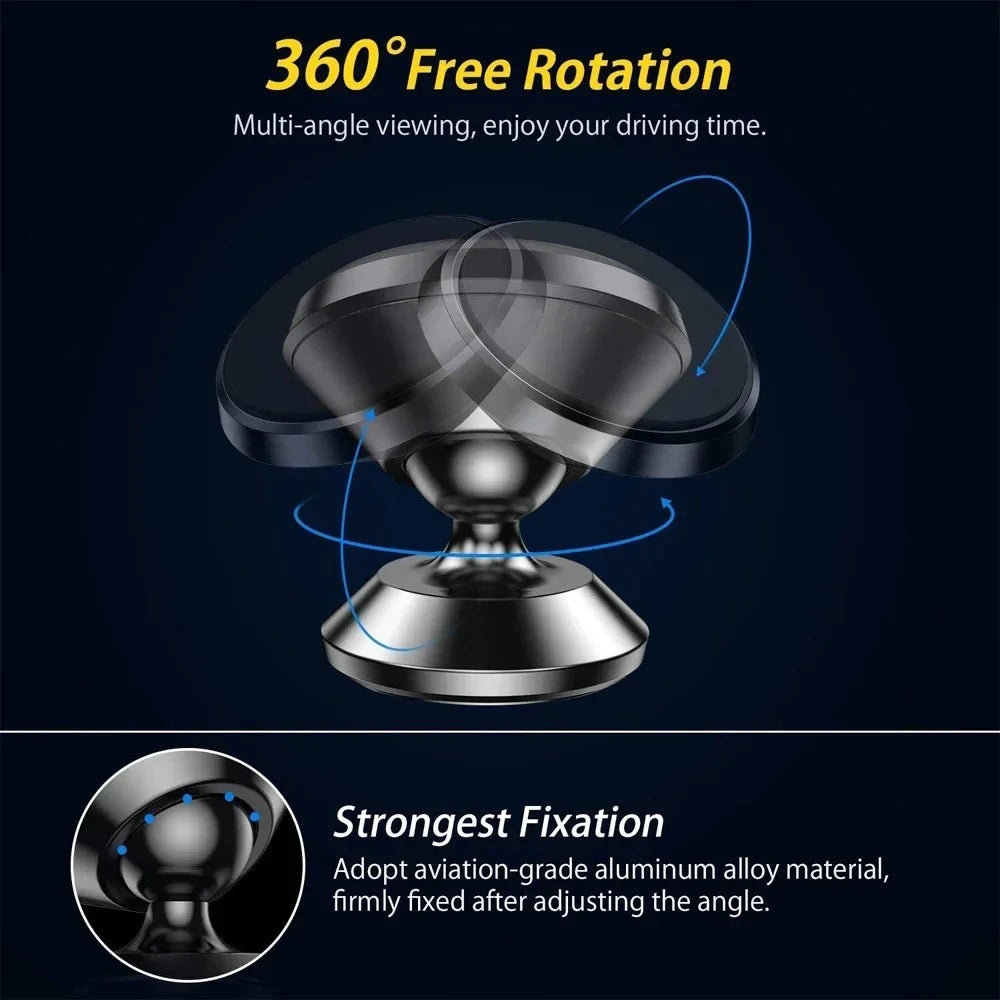 Magnetic Car Phone Holder | Strong Magnet Dashboard Mount