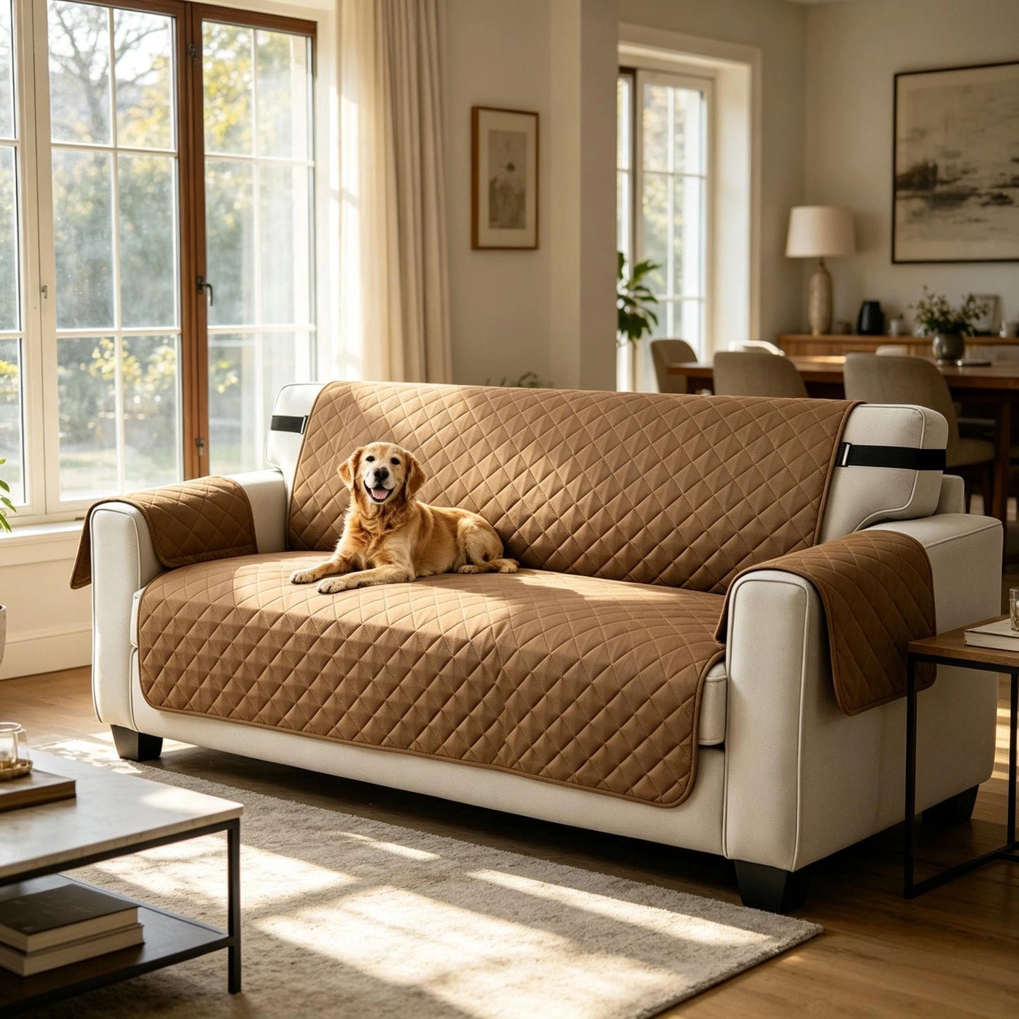 Pet Blanket Sofa Cover Waterproof & Anti-Slip Slipcovers Washable Elastic Straps Couch Recliner Armchair Protector for Kids Pets Peaceful Pleasures Health and Wellness