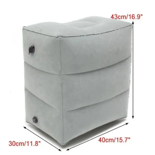 1pc Inflatable Foot Rest Pillow For Travel Portable Adjustable Three Layers Height Stool For Foot Rest Leg Cushion Pillow Peaceful Pleasures Health and Wellness
