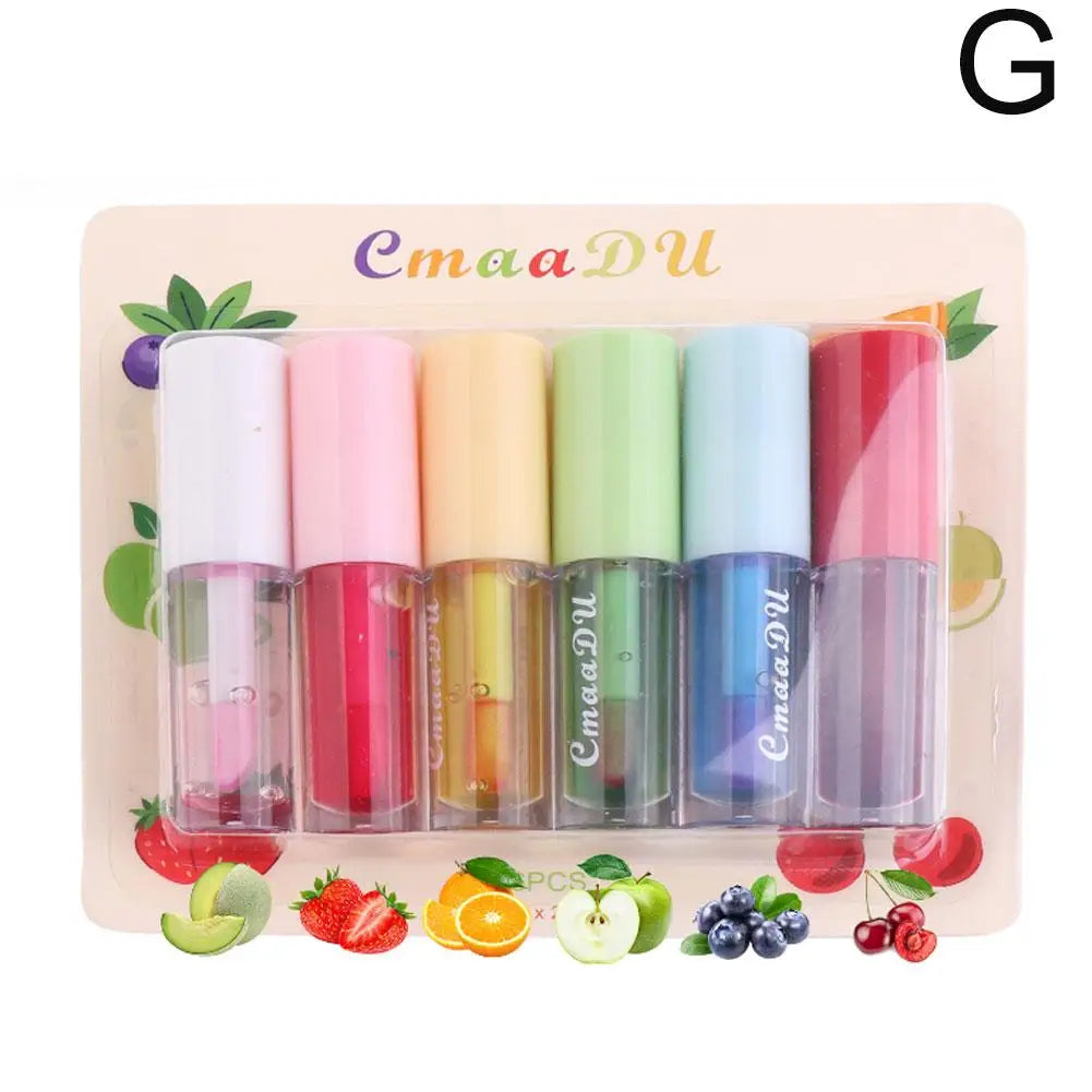 Color Changing Fruit Lip Balm – Moisturizing Lip Gloss 6 Flavors