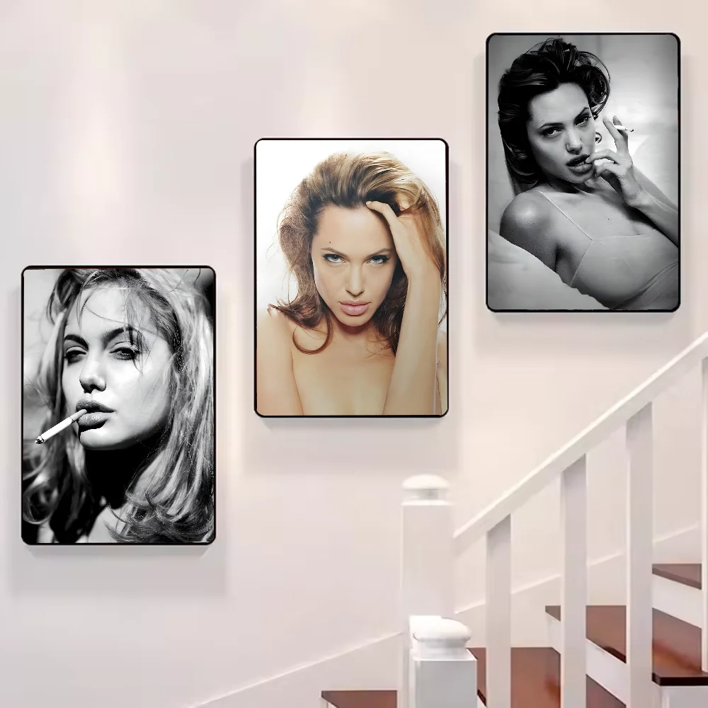 Angelina Jolie HD Poster – Waterproof PVC Wall Art Decor Wall Art Poster Peaceful Pleasures Health and Wellness