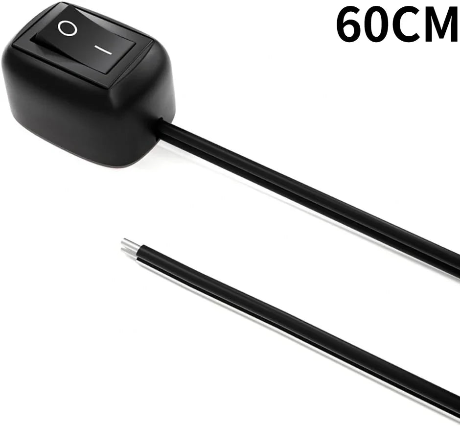 Universal Car Toggle Switch DC 12V – Paste Type Mini Button with 60cm Cable