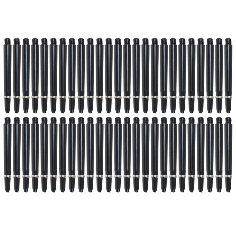 2BA Nylon Dart Shafts 50pcs 48mm with Protection Rings Value Pack