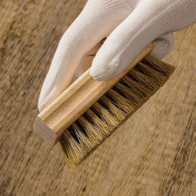 Laundry & Shoe Brush Set – Natural Bristle, Wood Handle