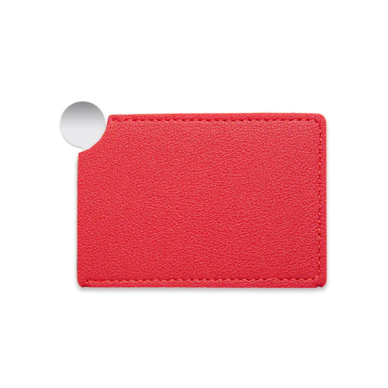 Shatterproof Pocket Makeup Mirror – PU Leather Card Size