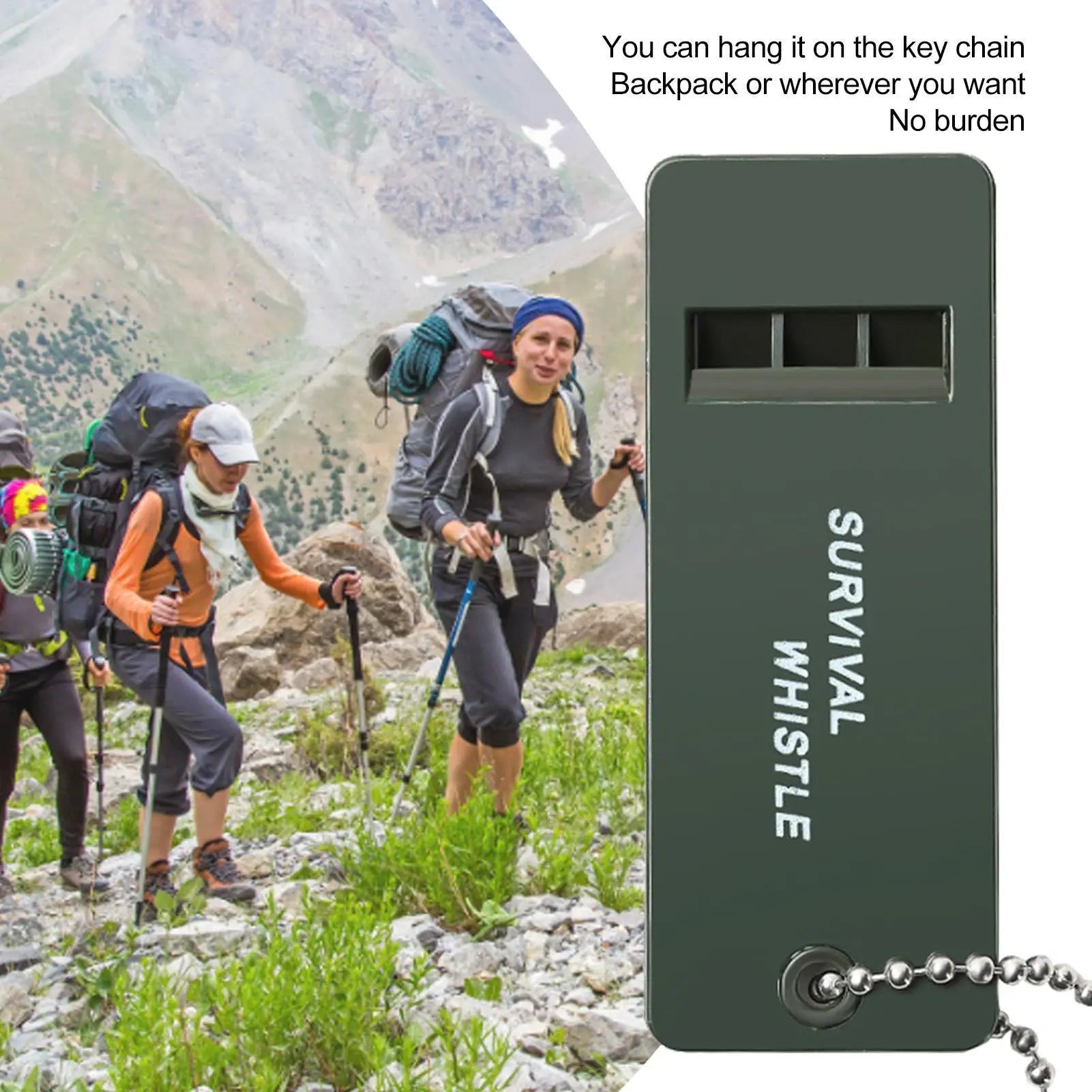 3-Frequency High Decibel Survival Whistle | Camping & Hiking Survival Whistle Peaceful Pleasures Health and Wellness