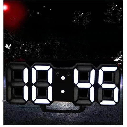 3D LED Digital Wall Clock – Alarm, Calendar & Night Light LED Wall Clock Peaceful Pleasures Health and Wellness