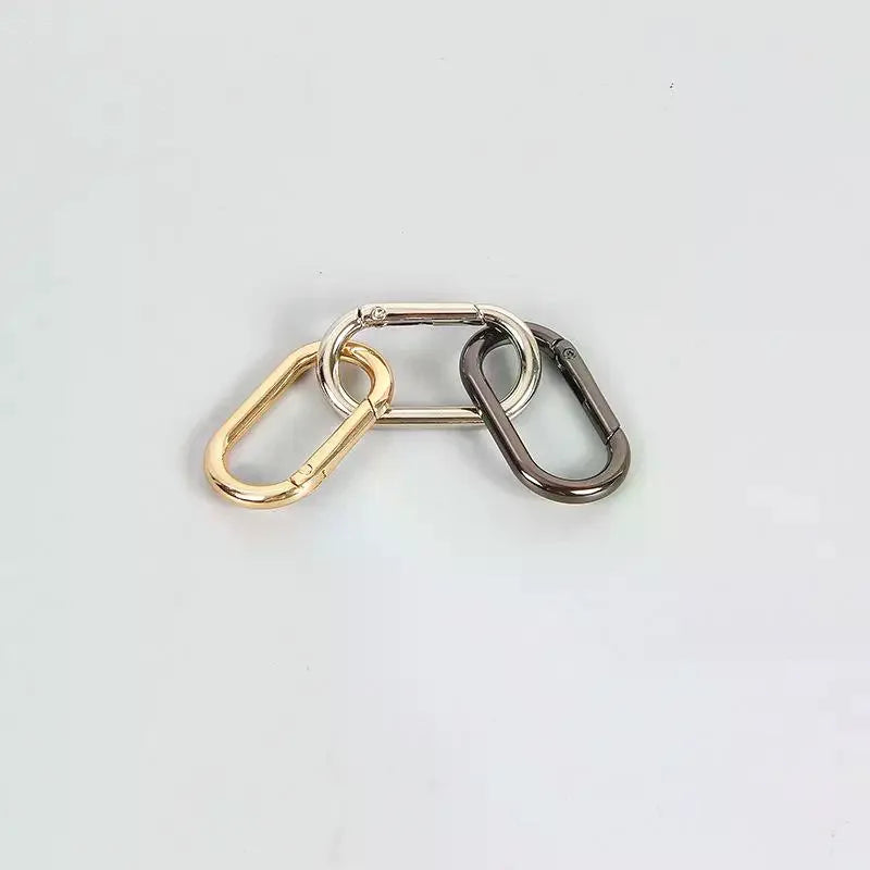 10Pcs Oval Spring Snap Hooks | Zinc Alloy Bag & Keychain Buckles